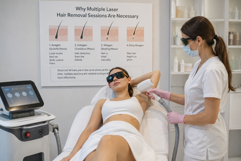 Why Multiple Laser Hair Removal Sessions Are Necessary